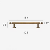 REGALIA Messing Möbelgriffe Antik – Schrank- & Schubladengriffe 128 mm | Edles Design | Langlebige Qualität