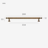 REGALIA Messing Möbelgriffe Antik – Schrank- & Schubladengriffe 128 mm | Edles Design | Langlebige Qualität