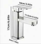 AquaVanta Stilarmatur Einhebelmischer – Waschbecken Mischbatterie | Edles Design | Langlebige Badarmatur