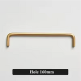 VELORIA Langgriff aus Messing in Goldoptik – Möbelgriff Extra Lang | Minimalistisches Design | Elegante Schranklösung