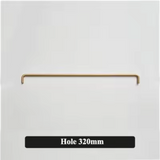 VELORIA Langgriff aus Messing in Goldoptik – Möbelgriff Extra Lang | Minimalistisches Design | Elegante Schranklösung