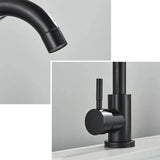 AquaSpin Waschbeckenarmatur Schwarz Nickel – Edelstahl Einhebelmischer | 360° Drehbarer Auslauf | Modernes Bad Design