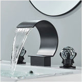 EleganzaPro Doppelgriff-Waschtischarmatur – Klassisches Design mit Dreilochmontage und poliertem Metallfinish
