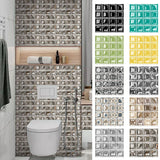 MosaLine Premium 3D Mosaik Wandfliesen Aufkleber 10er Set PVC selbstklebend Küche & Bad – Wasserfeste Design-Wandsticker | Realistischer Fliesenoptik-Effekt für schnelle Raumgestaltung | Rückstandslos entfernbare Dekorfliesen