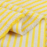 FLEECEORA Streifen Fleece Stoff 150 cm – Jacquard Lammfleece Meterware | Extra Weich & Atmungsaktiv | Für Nähen & DIY