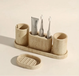 TerraStone Natural Badezimmer-Accessoire – Naturstein & Sandstein Design | Minimalistisch | Nachhaltig & Zeitlos