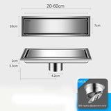 GoldenFlow Invisible Dusch-Bodenablauf 304 Edelstahl – Verdeckter Geruchsstop-Abfluss | 5,5 Zoll Quadrat | Gold gebürstet