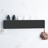 RaumFix Wandregal Schwarz – Badezimmer Regal Aluminium | Duschablage mit Haken | Modern & Platzsparend
