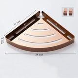 ROSEGLOW 304 – Premium Edelstahl Duschablage Ecke in Roségold