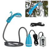CampingBrause Unterwegs – Elektrische Reisedusche mit Akku-Pumpe | 3.7 V Tragbare Außendusche | 1.5-m-Schlauch für Camping & Tierpflege