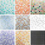 GlasMosaik 3D Wandfliesen selbstklebend – Hochglanz Mosaikoptik für Küche & Bad | Hitzebeständig | Flexible DIY-Gestaltung