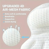 SpaRelax Luxus-Badewannenkissen mit 3D-Air-Mesh – ergonomische Nacken- & Rückenstütze | atmungsaktiv, saugstark haftend & maschinenwaschbar