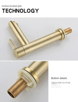 PureSteel Kaltwasser-Armatur – Edelstahl Waschtischmischer mit Einhebel-Design