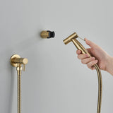 PureSpray Wand-Bidet-Dusche Schwarz – Edelstahl WC-Handbrause Set | Kaltwasser Shattaf | Hygienische Reinigungslösung