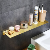 HydroShelf Aluminium Duschregal zur Wandmontage – Rostfreier Bad-Organizer für Shampoo & Pflegeprodukte | Platzsparend | Modernes Design