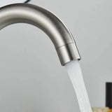 AquaSpin Waschbeckenarmatur Schwarz Nickel – Edelstahl Einhebelmischer | 360° Drehbarer Auslauf | Modernes Bad Design