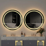 LumiVanta Runder intelligenter LED-Badezimmerspiegel mit Antibeschlag-Funktion – berührungsgesteuerter Lichtspiegel für Badezimmer | dimmbar, 3 Lichtfarben | modernes Premium-Design