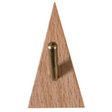 GeoLigno Dreieck Wandhaken – Massivholz & Messing Garderobenhaken | Modernes Design | Dekorative Aufbewahrung