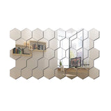 MirrorHex 3D-Spiegel Wandsticker Set – 45-teiliges DIY-Acryl-Dekor