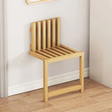 NordFold Klappbare Bambus Wandbank – Schmale Schuhbank ohne Bohren | Platzsparender Sitzhocker | Skandinavisches Design