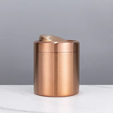 ROSELITE Tisch-Mülleimer Edelstahl Roségold – Mini Abfalleimer mit Klappdeckel | Kompakt & Hygienisch | Modernes Design