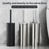 SteelPure WC-Bürstenhalter Standset – Toilettenbürste mit Innenbehälter | Rostbeständig & Hygienisch | Modernes Badezimmerzubehör