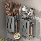 OrgaChef Besteckhalter Küche – Wand Organizer Kunststoff | Löffel & Essstäbchen Abtropfhalter | Moderne Küchenlösung