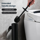 SteelMount Pro WC-Bürstengarnitur Wand – Schwarze Edelstahl Toilettenbürste | Hygienisch & Rostfrei | Platzsparende Wandmontage