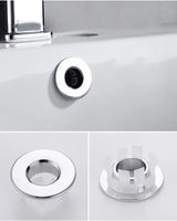 RetroLinea Überlaufblende Waschbecken Messing – Ablaufabdeckung Einsatz | Elegantes Vintage Design | Universelle Passform