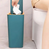 CleanSeal 10L geruchsdichter Abfalleimer mit One-Touch-Deckel – platzsparender Haushaltsmülleimer für Küche und Bad | hygienisch, modern & auslaufsicher