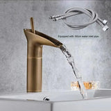 AquaCascade Luxus-Waschtischarmatur – Standmodell mit Wasserfallauslauf