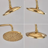 LuxRain Duschkopf Gold – Regendusche Messing | Runde Brause | Modernes Badezimmer Upgrade