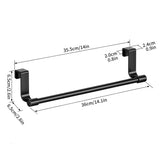 TürFix Pro Edelstahl-Küchentuchhalter ohne Bohren – Über-Schranktür-Handtuchstange | Rostfreier Küchen-Organizer | Platzsparende Hängelösung für Tücher & Küchenzubehör