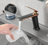 Designer Badarmatur Waschbecken – Einhebelmischer | Warm Kalt Wasserhahn | Stilvolles Luxus Upgrade