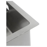 SteelCraft Quadrat Pro Edelstahl-Küchenspüle – Handgefertigte Einbau- & Unterbauspüle | Quadratisches Design | Flexible Lochvariante | Modern & Robust