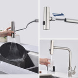 FlexFlow Elite Küchenarmatur mit Ausziehbrause – 6 Strahlarten | 360° Schwenkbar | Edelstahlarmatur Gunmetal | Warm- & Kaltwasser