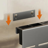 KnifeRack Pro Wandhalter Edelstahl für Messer & Schneidebrett – Platzsparendes Küchenregal mit Doppelfunktion | Hygienische Aufbewahrungslösung für moderne Küchen | Robuster Küchenorganizer