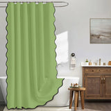 WAVELUX Duschvorhang mit Wellensaum – Wasserdichter Badvorhang aus Polyester | Schimmelhemmend | Elegantes Design