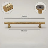 HeritageHammer Möbelgriffe aus Massivmessing – Handgehämmerte Bronze Schrankgriffe | Vintage Design | Langlebige Qualität