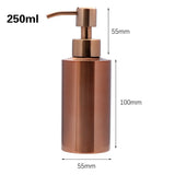LUMAREVA Roségold Seifenspender – Edelstahl Pumpflasche | Nachfüllbar & Hygienisch | Elegantes Bad- & Küchenaccessoire
