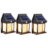 GartenGlanz Solar-Wandleuchte – Außenlampe mit Bewegungssensor | 3 Beleuchtungsarten & IP65 | LED-Gartenlicht mit Glühfadenoptik