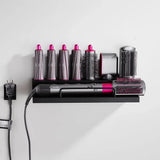Dyson Airwrap Wandorganizer – Edelstahl Styling-Station mit Doppelablage | Ordnungssystem für Haarstyling | Selbstklebende Montage