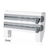 KüchenPro Wandorganizer 4-in-1 – Rollenhalter mit Folienschneider & Ablage | Selbstklebend | Platzsparende Küchenlösung