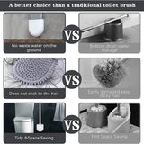 NoirClean WC-Bürstengarnitur Standmodell – Schwarze Toilettenbürste | Hygienisch & Pflegeleicht | Modernes Badzubehör