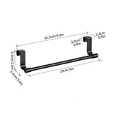 TürFix Pro Edelstahl-Küchentuchhalter ohne Bohren – Über-Schranktür-Handtuchstange | Rostfreier Küchen-Organizer | Platzsparende Hängelösung für Tücher & Küchenzubehör