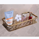 ImperialCorner Messing Eckregal – Antikes Wandregal für Dusche & Bad | Rostfrei | Platzsparender Seifen- & Shampoohalter