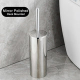 SteelMount Pro WC-Bürstengarnitur Wand – Schwarze Edelstahl Toilettenbürste | Hygienisch & Rostfrei | Platzsparende Wandmontage