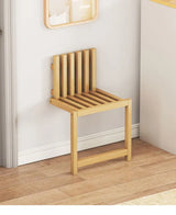 NordFold Klappbare Bambus Wandbank – Schmale Schuhbank ohne Bohren | Platzsparender Sitzhocker | Skandinavisches Design