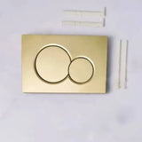 LuxGold Drückerplatte für Unterputz-Spülkasten – Zweimengen-Spültaste | Wassersparend | Elegantes Gold-Finish