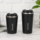 WärmeZeit Thermobecher – 380/510 ml Vakuumbecher aus 304-Edelstahl | 6–12 Stunden Temperaturerhalt | Auslaufsicherer Kaffeebecher mit Deckel